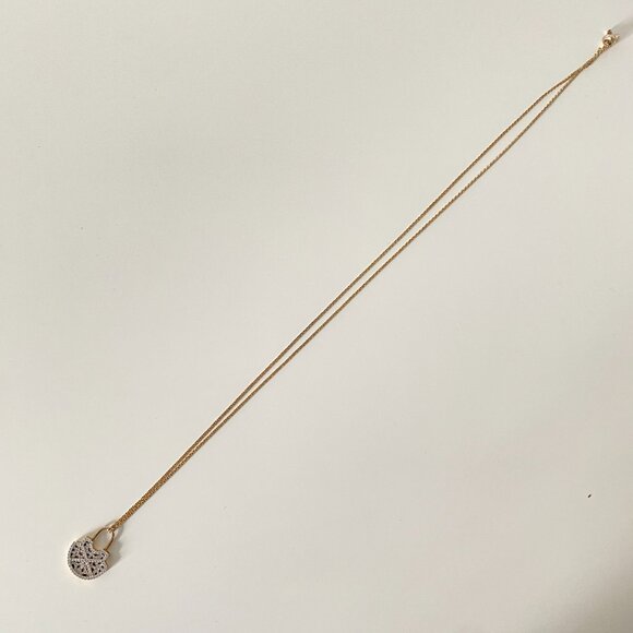 APM Monaco Rhinestone Lock Necklace - Picture 2 of 2
